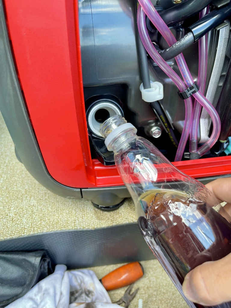 発電機のオイル交換のやり方